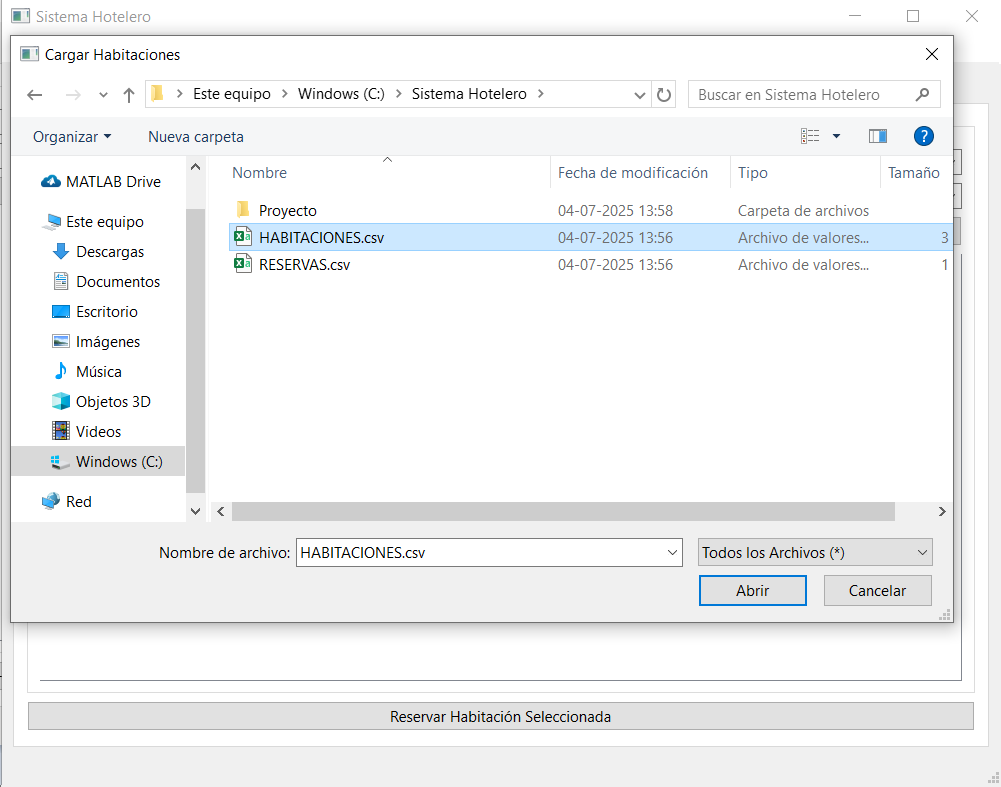 Paso 2: Diálogo para seleccionar HABITACIONES.csv